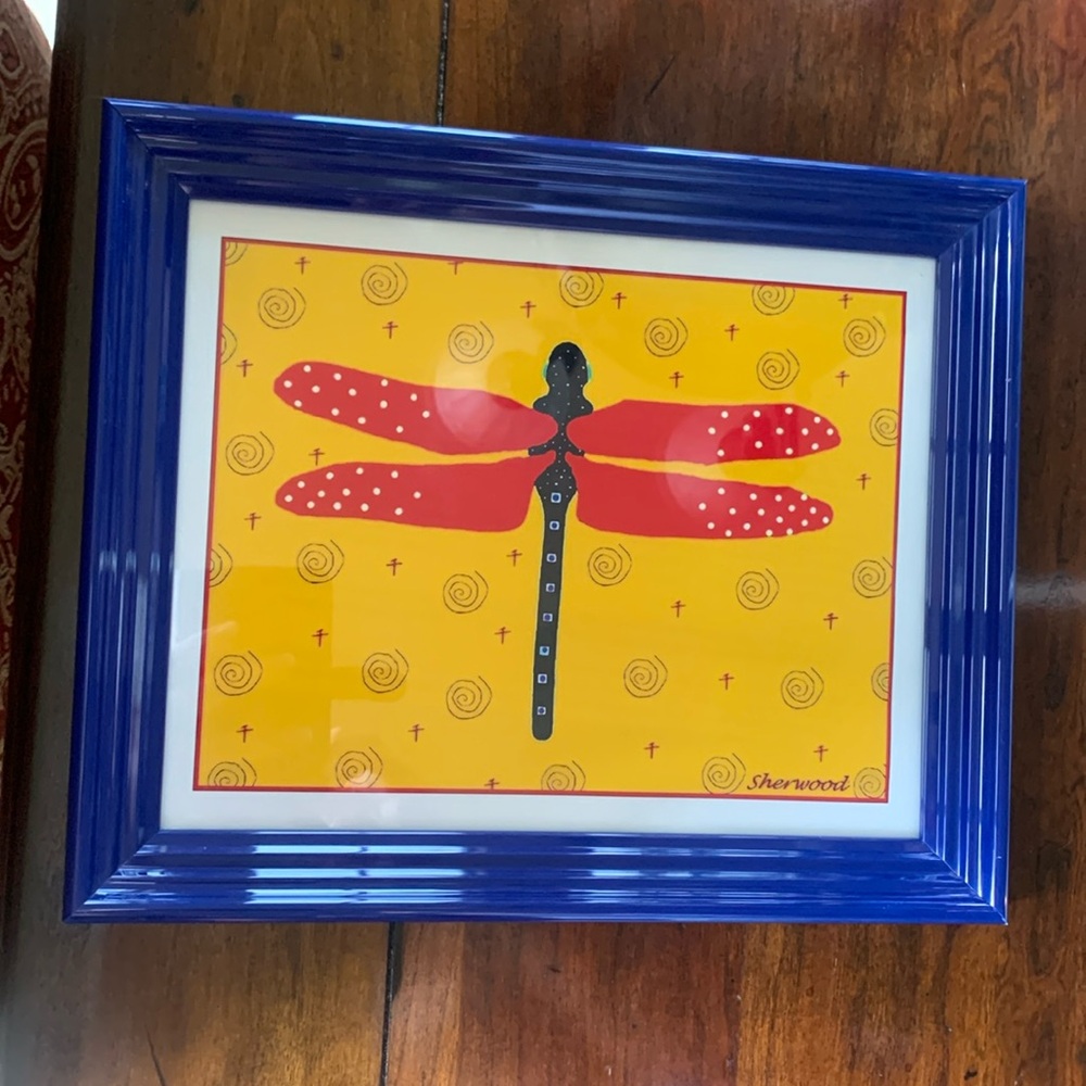 Make offer 🔥Framed Dragonfly Art by Sherwood